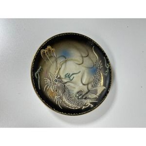 Vintage Japanese Moriage Dragon Saucer Hand Painted ‘Dragonware’ Raised Design